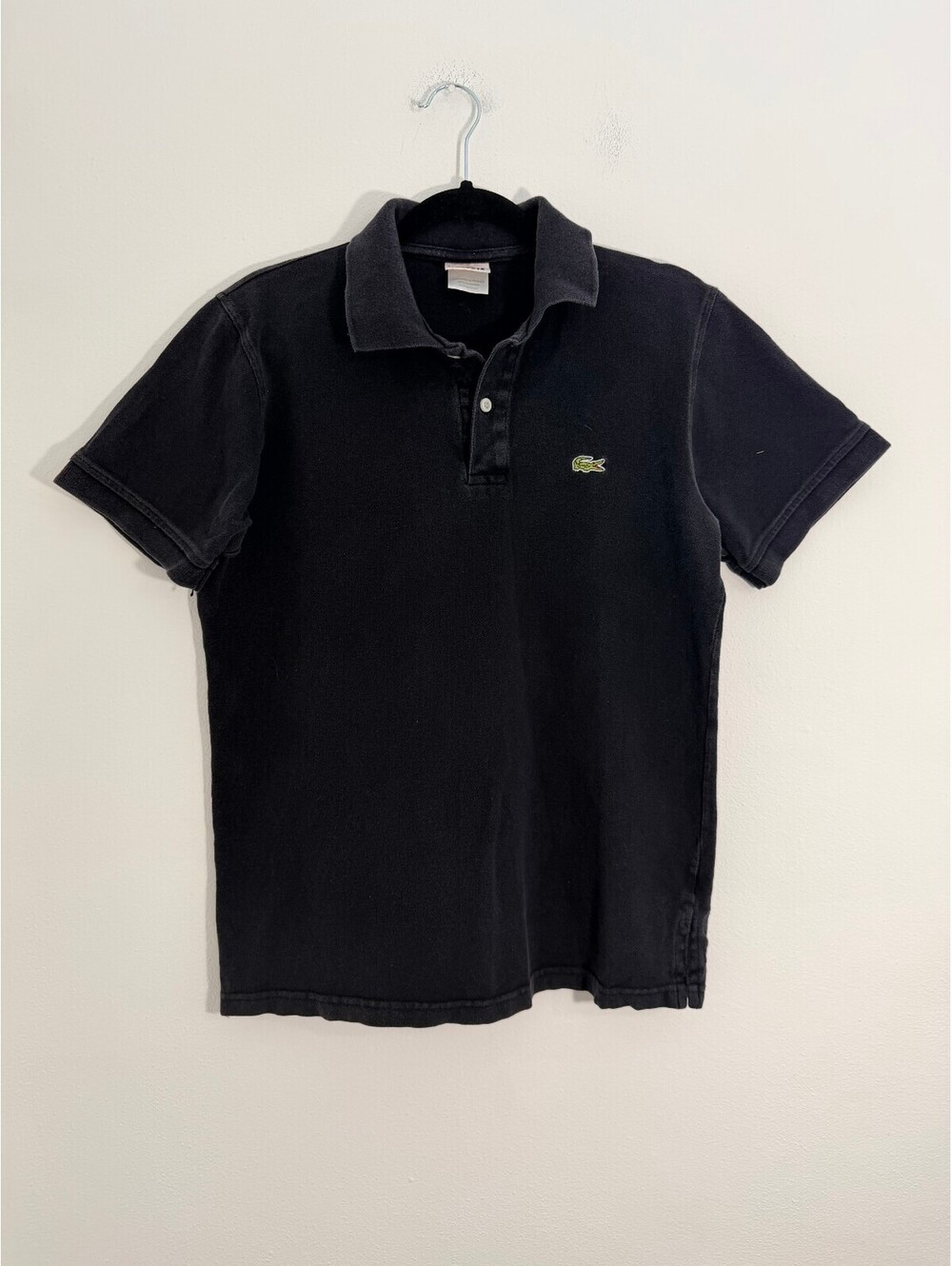 Vintage Lacoste 5191L Black Cotton Polo Size 6 Made in France